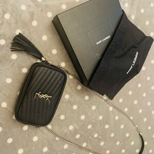Yves Saint Laurent Black Mini Lou Camera bag